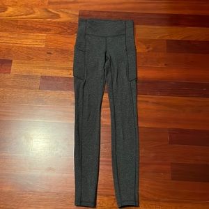 GRAY FAST AND FREE HIGH-RISE TIGHT 25” LULULEMON LEGGINGS